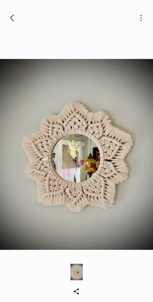 Macrame Class Mandala Mirror April 19th 11am - 2pm