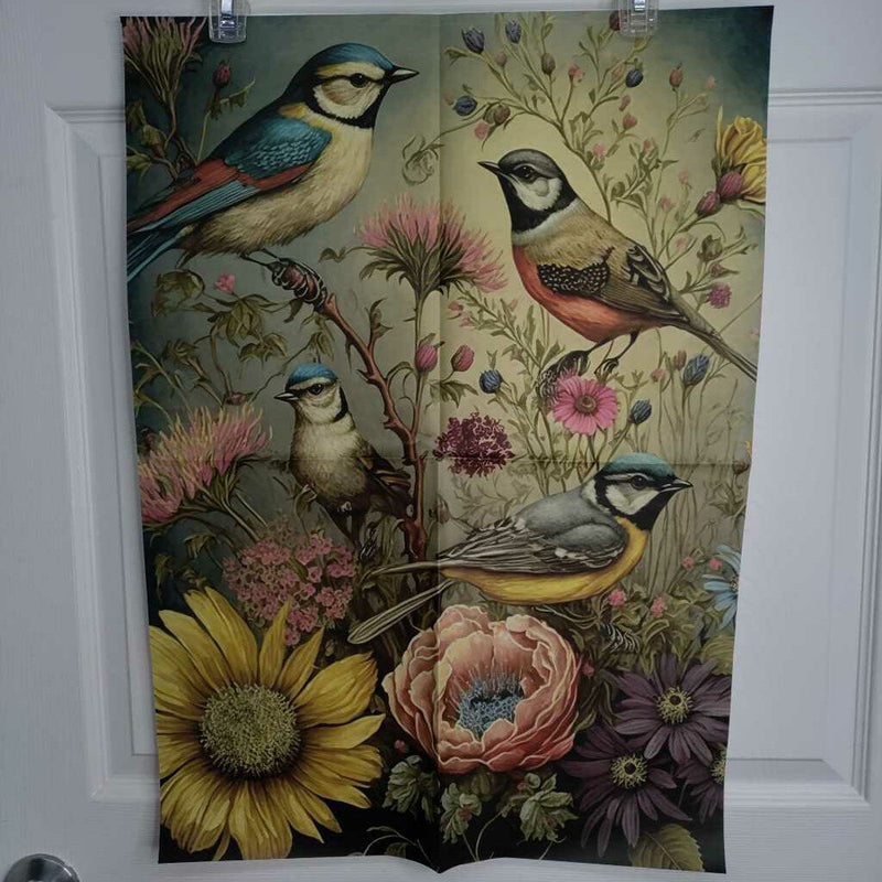 Vintage Birds & Flowers